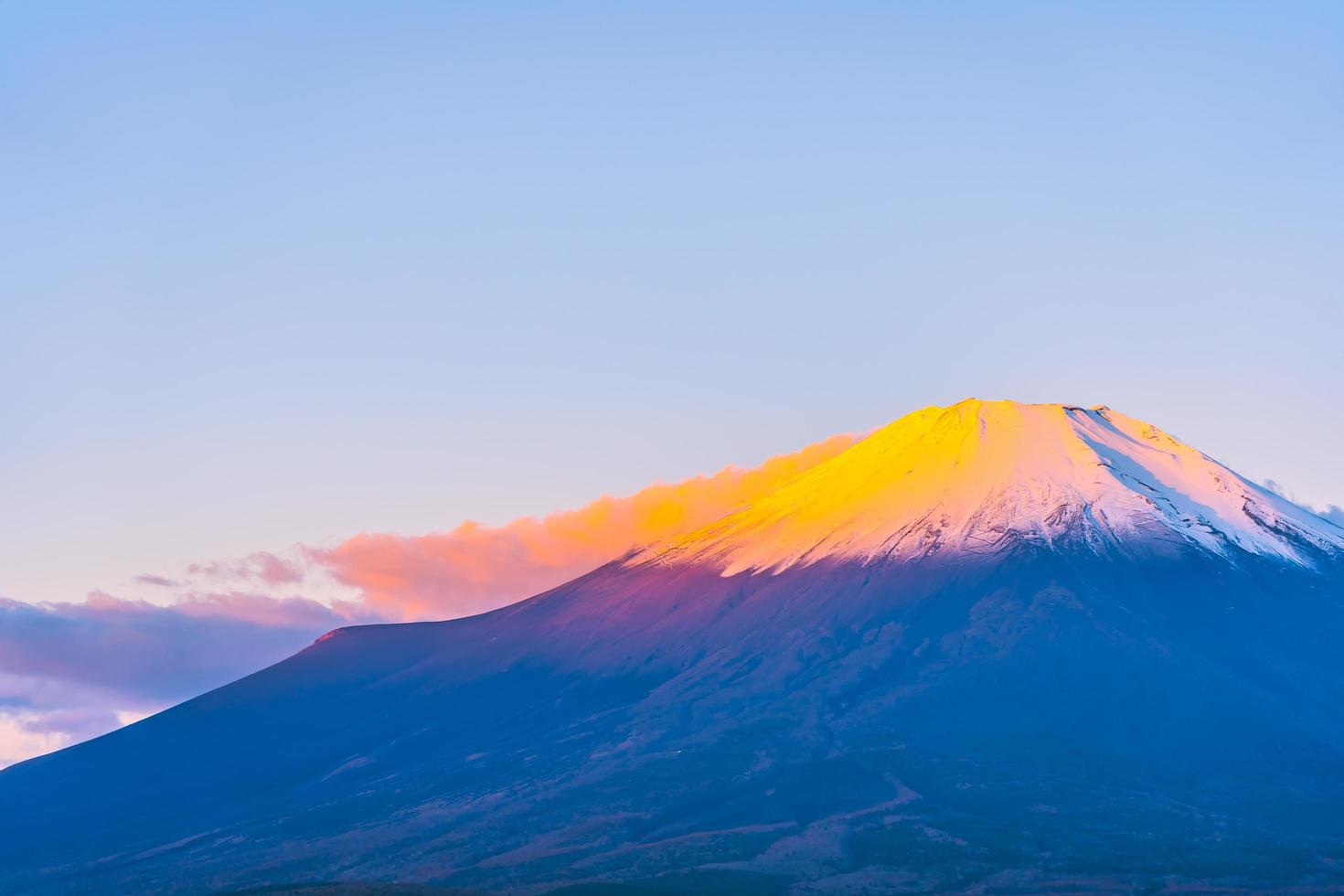 Beautiful Mt. Fuji at Yamanaka lake, Japan photo