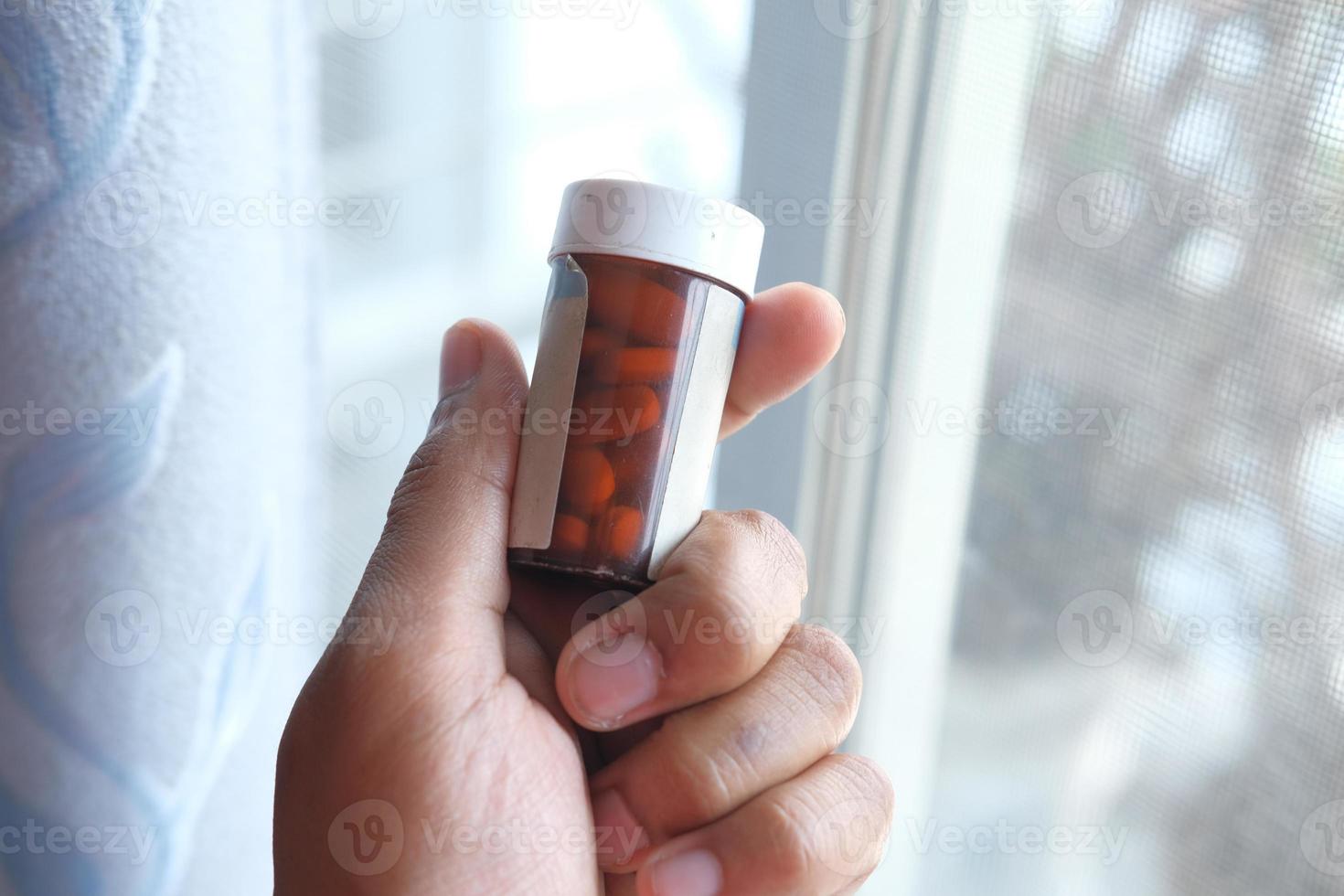 Brown medicine bottle photo