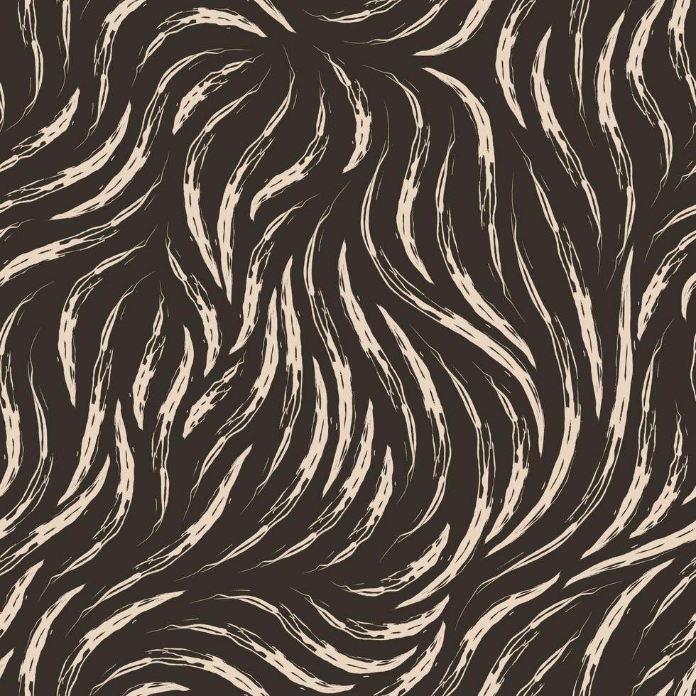 Vector seamless texture of beige color from smooth torn lines isolated on dark background.