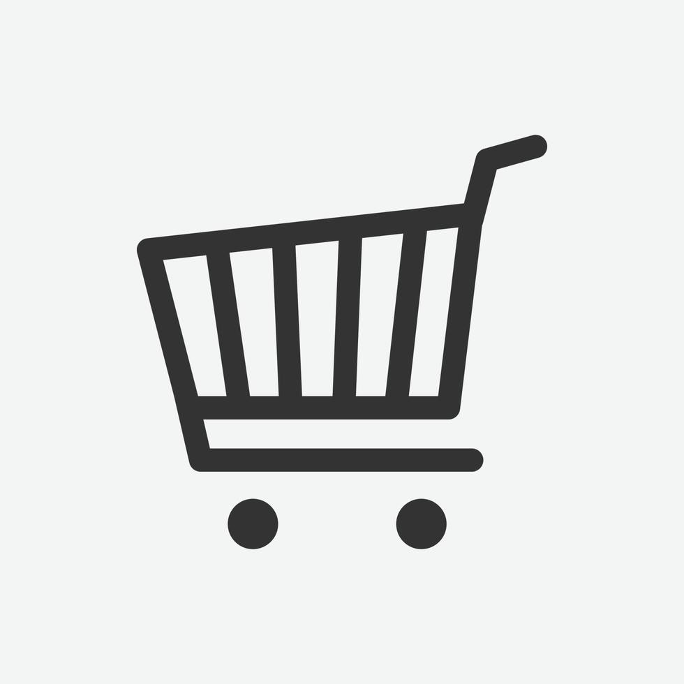 vector isolated of shopping cart icon. basket symbol. vector eps10.