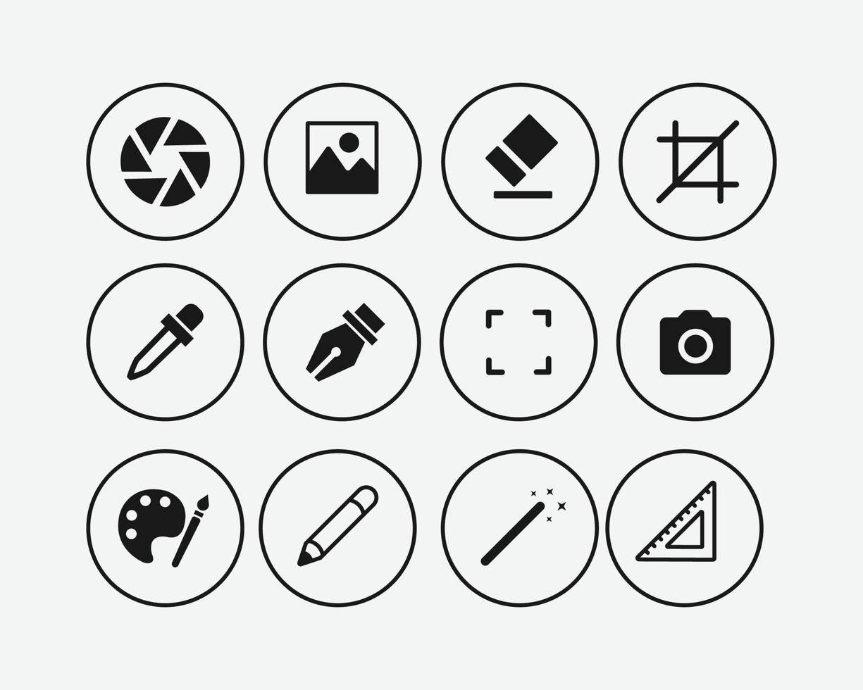 Art icons set. Art tool vector illustration. 2238649 Vector Art at Vecteezy