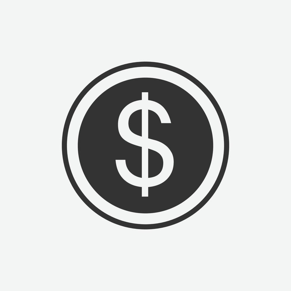 Dollar icon in circle arrow icon. Financial and banking flat design with elements for mobile concepts and web sites vector