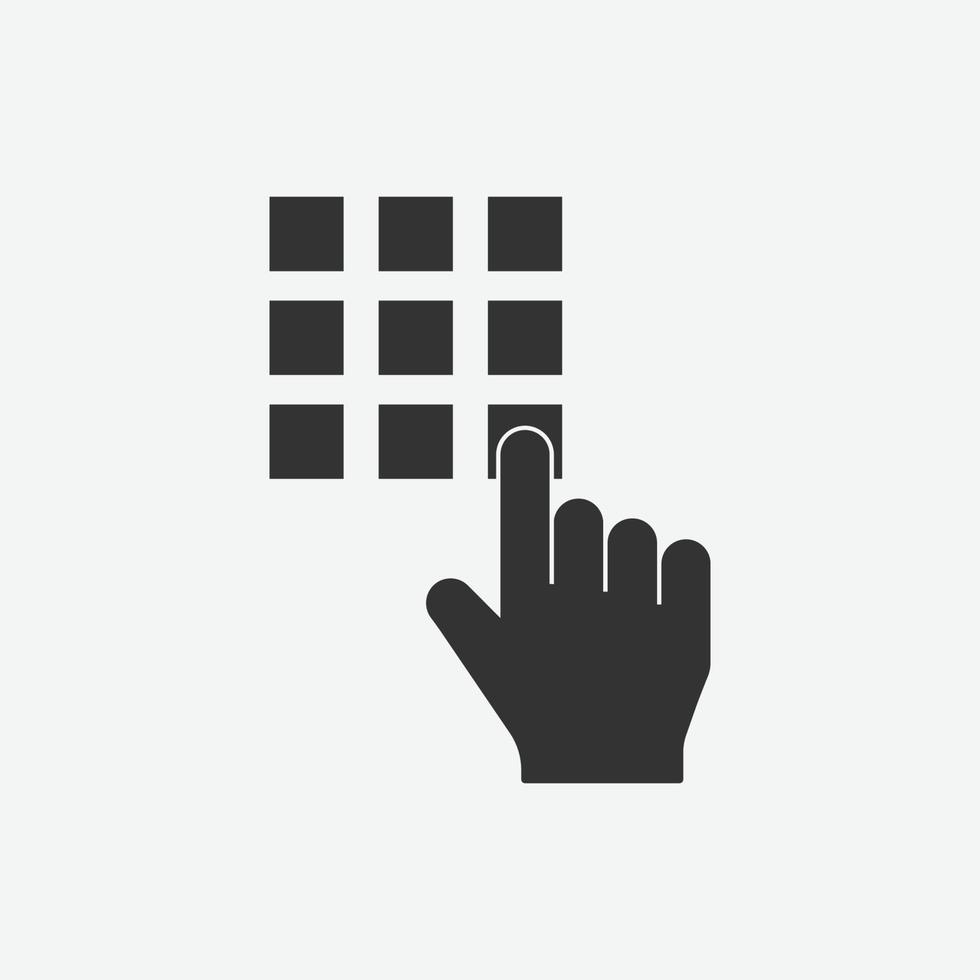 Finger push icon. Financial and banking flat design with elements for mobile concepts and web sites vector