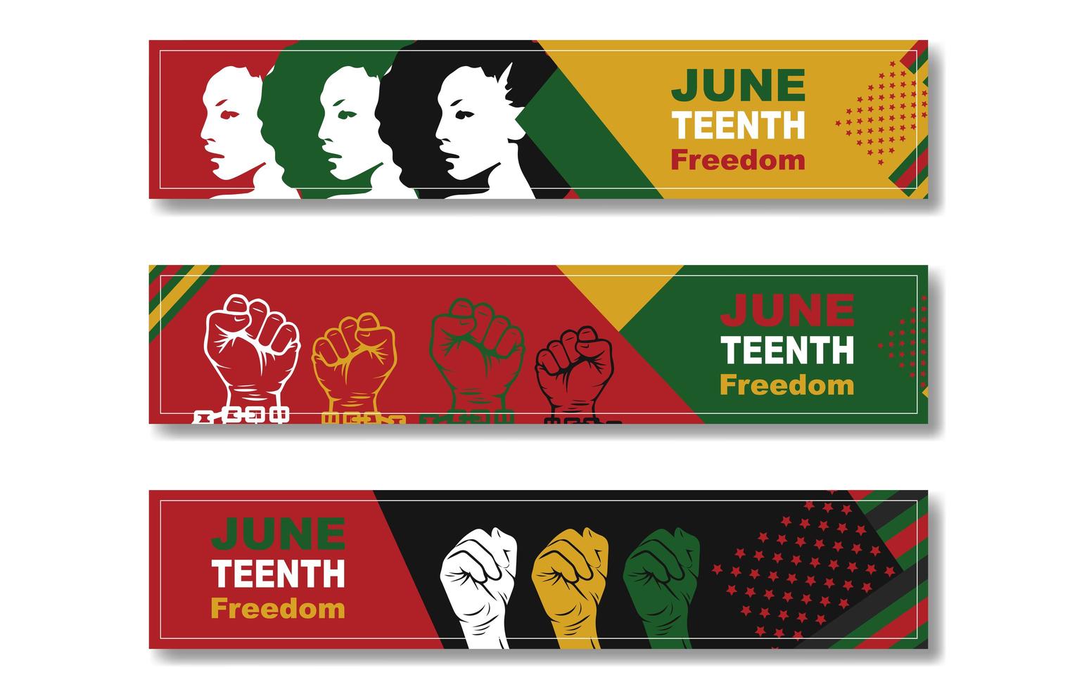 banner del décimo día de la libertad de junio vector