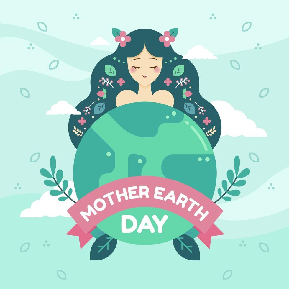 Mother Earth Day Concept vector