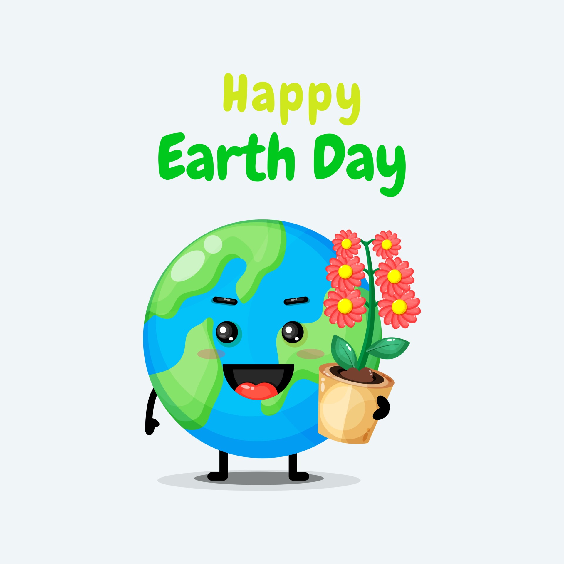 Cute earth characters wish you a happy earth day 2238823 Vector Art at  Vecteezy