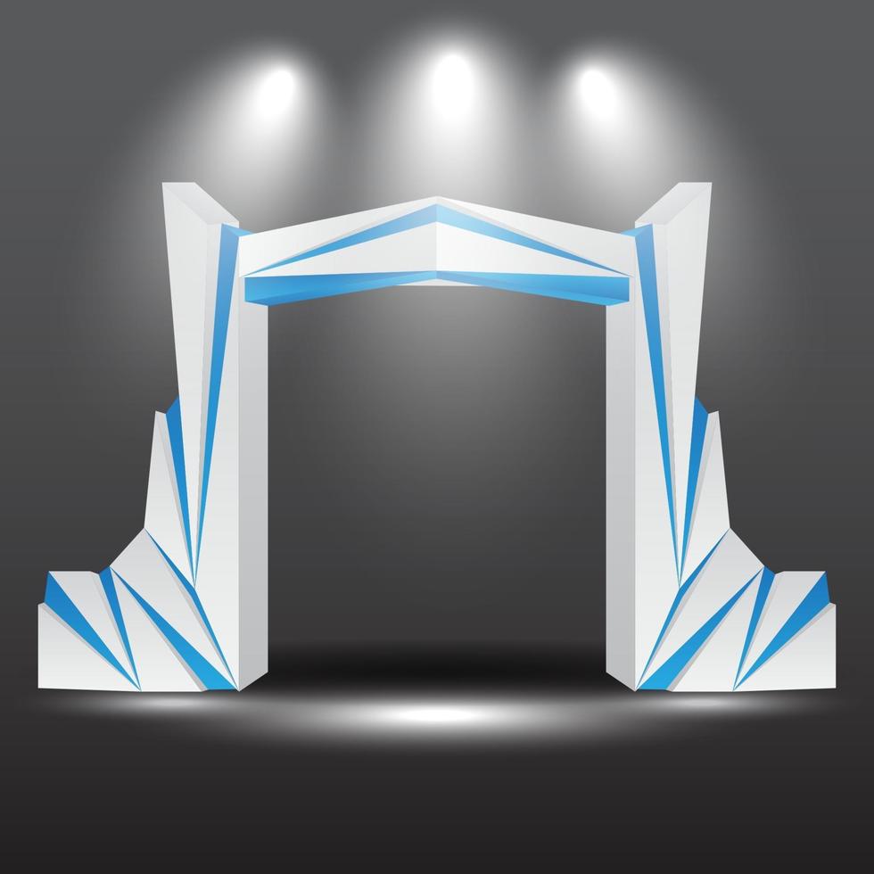 exhibition stand Gate entrance  vector with for mock up event display,
