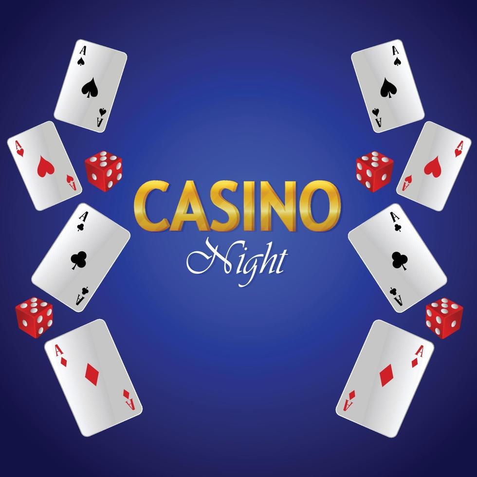 Casino vip luxury gambling game with vector playing cards