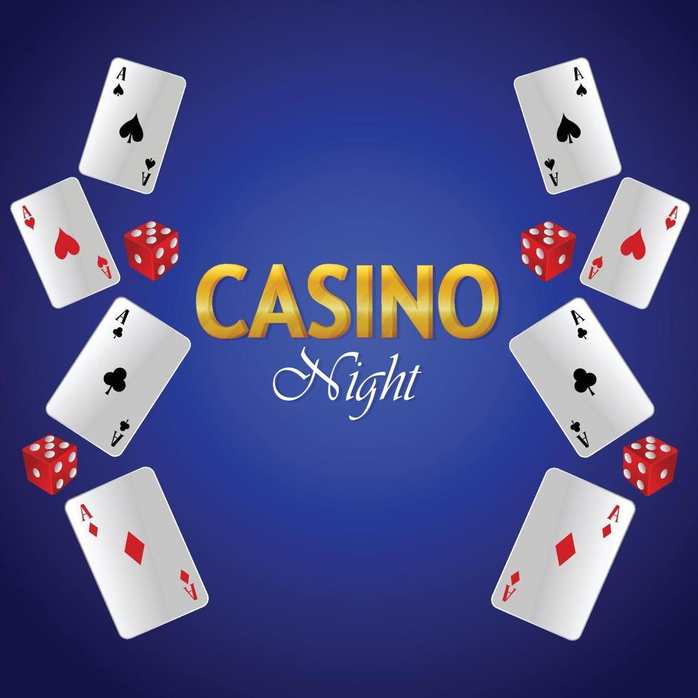 casino vip juego de apuestas de lujo con cartas vectoriales vector