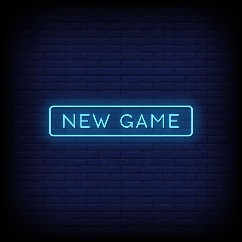 New Game Neon Signs Style Text Vector