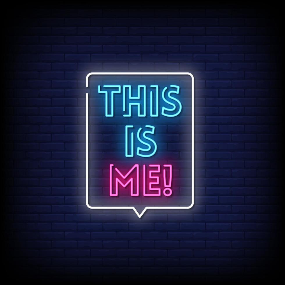 This Is Me Neon Signs Style Text Vector