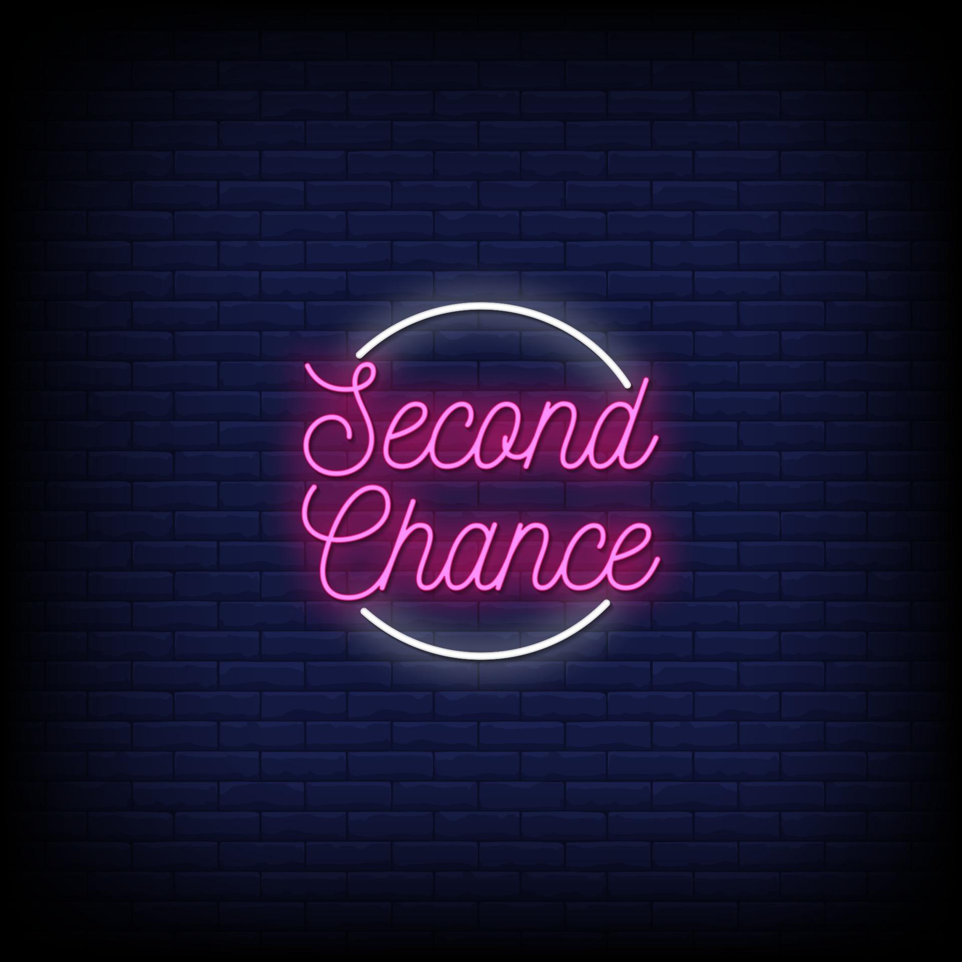 Second Chance Neon Signs Style Text Vector 2239638 Vector Art at Vecteezy