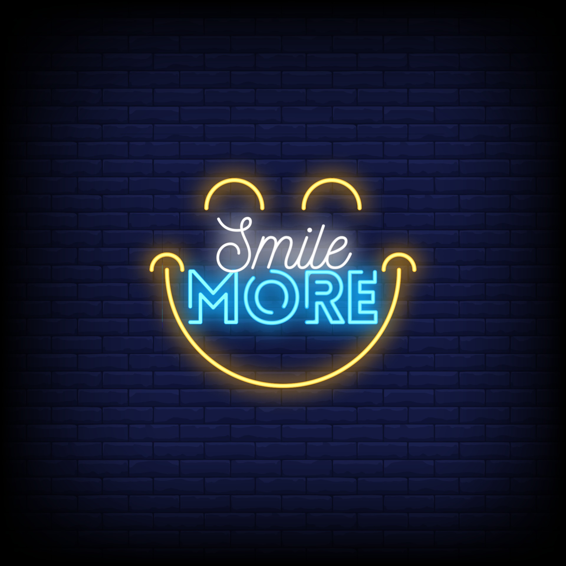 Smile More Neon Signs Style Text Vector 2239639 Vector Art at Vecteezy