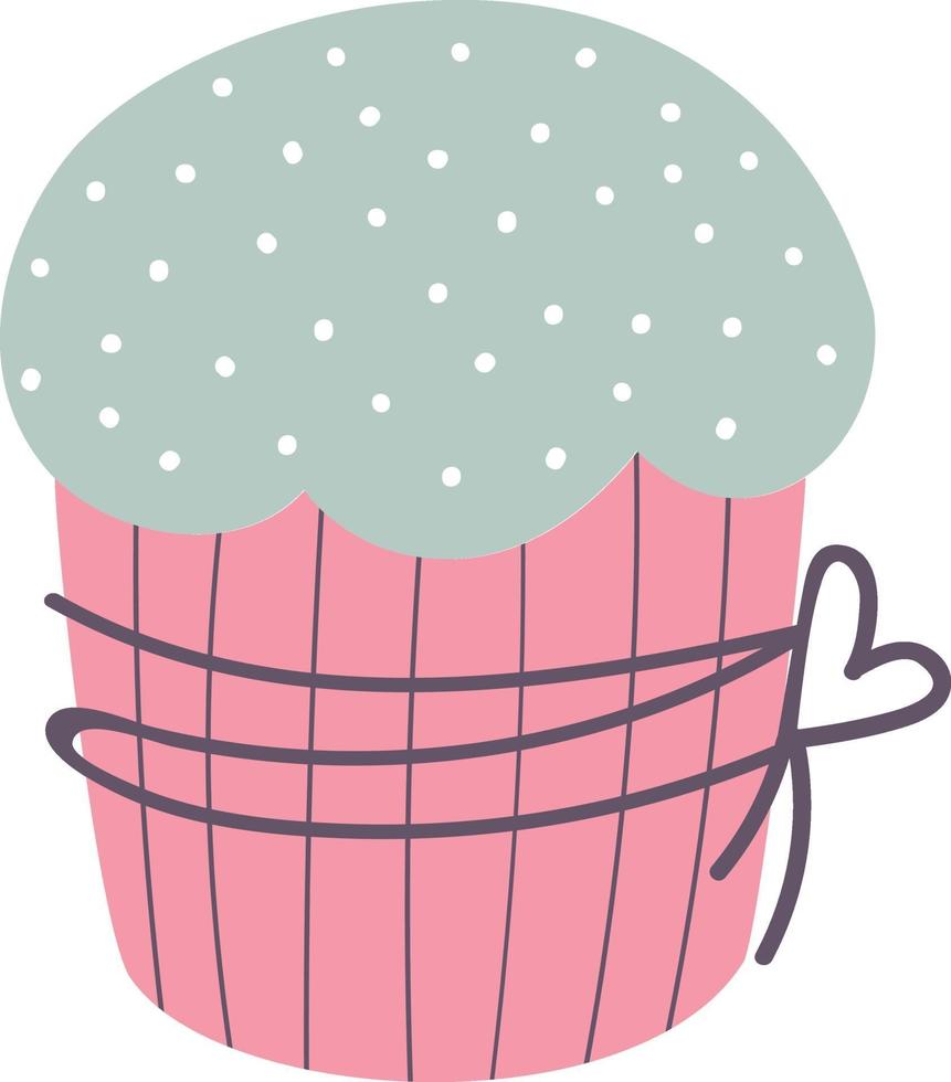 Easter cake. Easter cupcake. Vector illustration