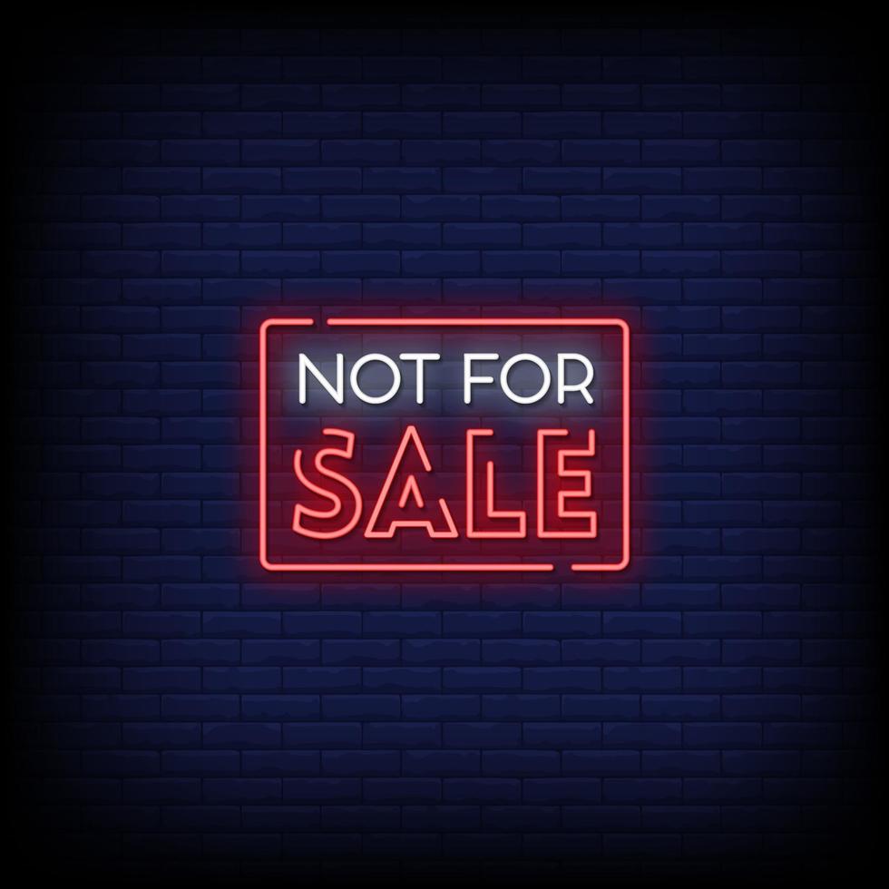 Not For Sale Neon Signs Style Text Vector 2239691 Vector Art at Vecteezy