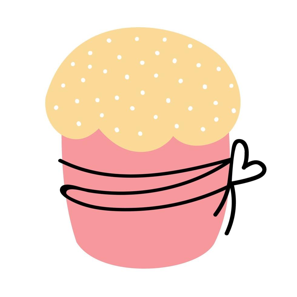 Holiday cupcake.Easter or birthday cake. vector