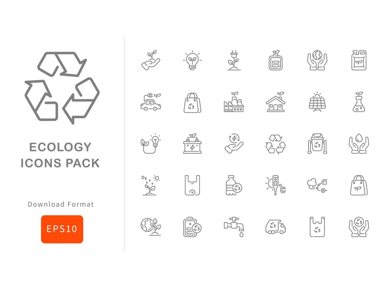 Ecology icon pack vector