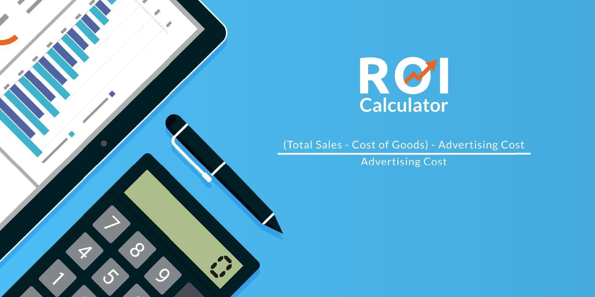 Return on investment ROI calculator concept vector illustration. 2239953 Vector Art at Vecteezy