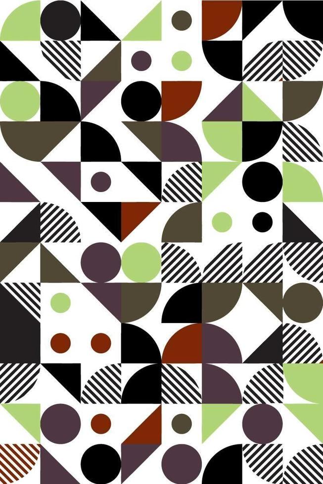 Seamless Bauhaus Style Abstract Geometric Pattern, abstract geometric background vector