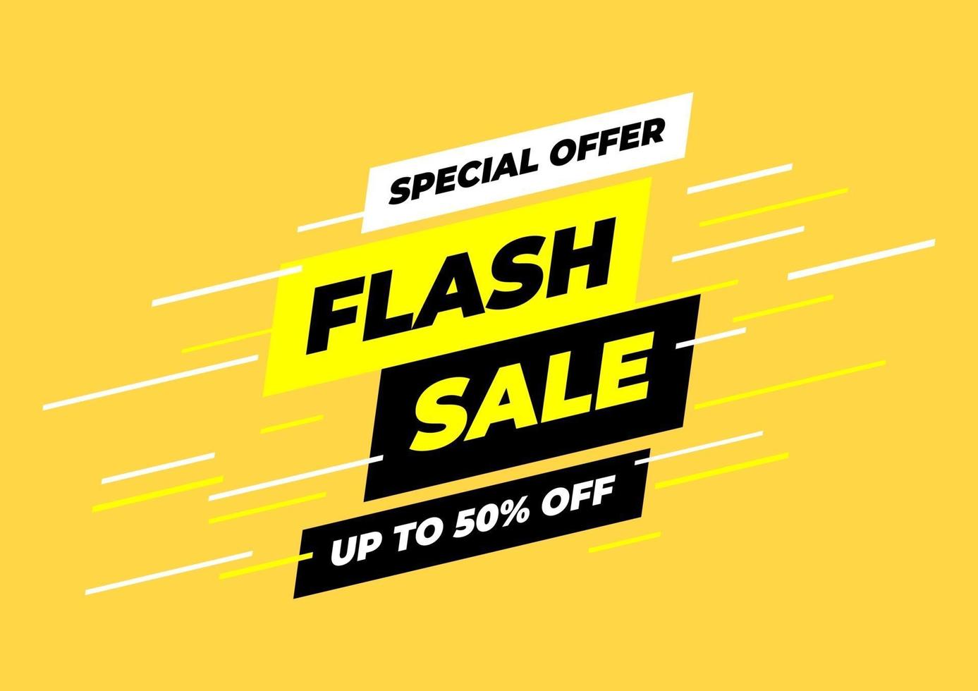 Special offer flash sale banner template. vector