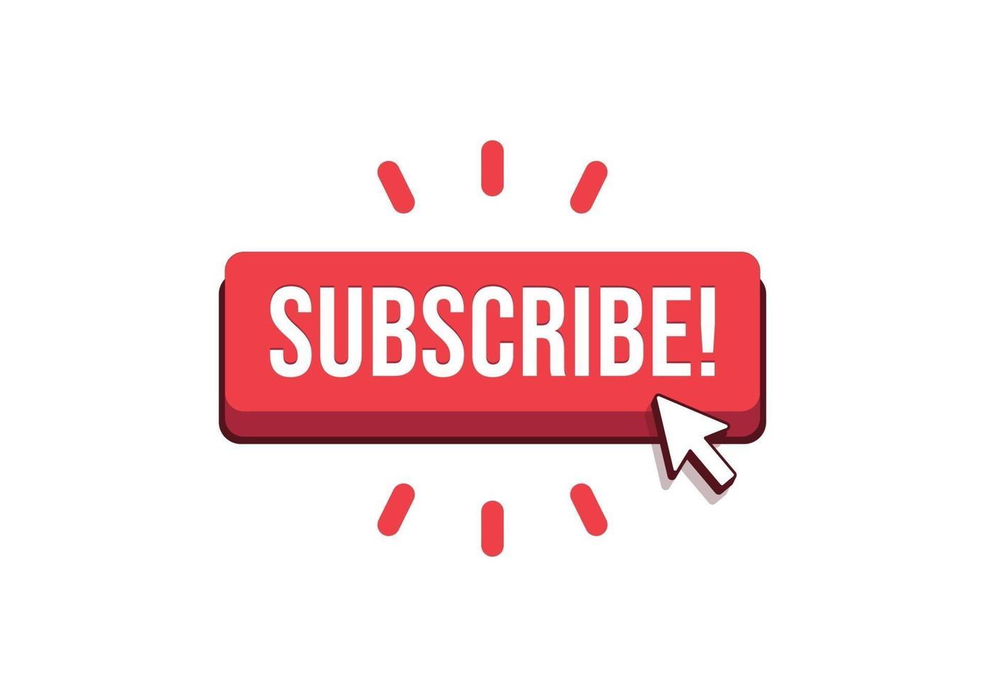Subscribe button with arrow cursor and shadow icon vector. 2240278 ...