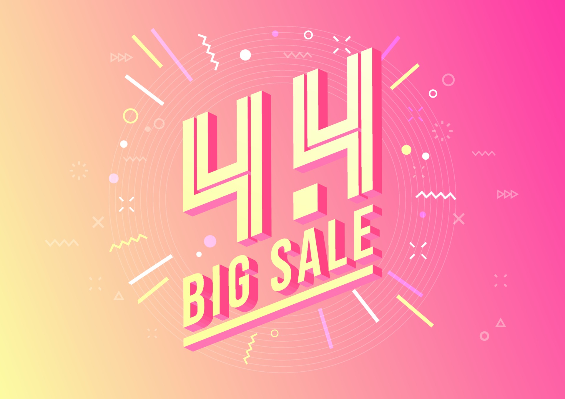 4.4 Shopping day sale poster or flyer design. 4.4 Crazy sales online ...