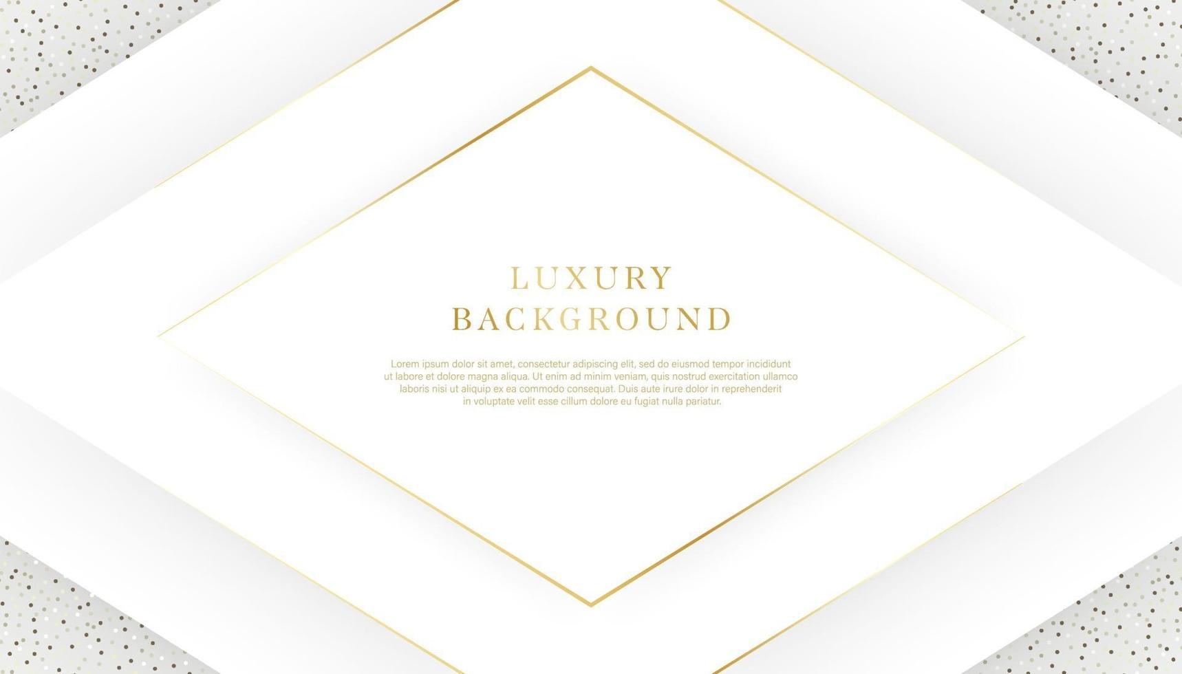 Abstract luxury background. White and gold color with space for content. Premium and elegant design. vector