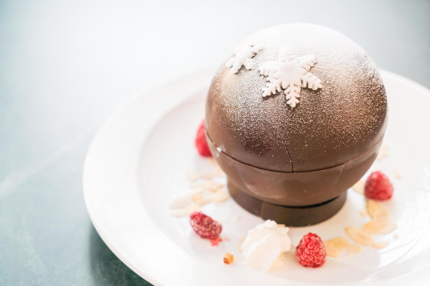 Chocolate christmas ball photo