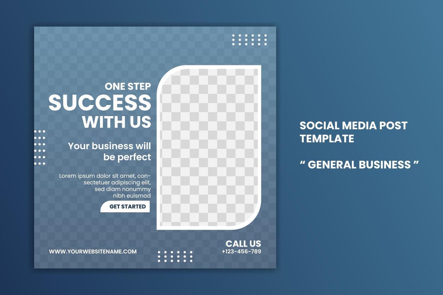 Creative minimalist general business agency social media post template design. Banner promotion. Corporate advertising vector