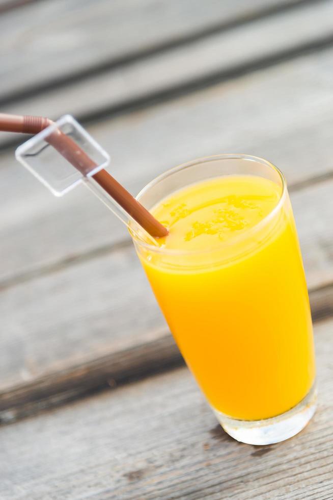 Orange juice glass photo