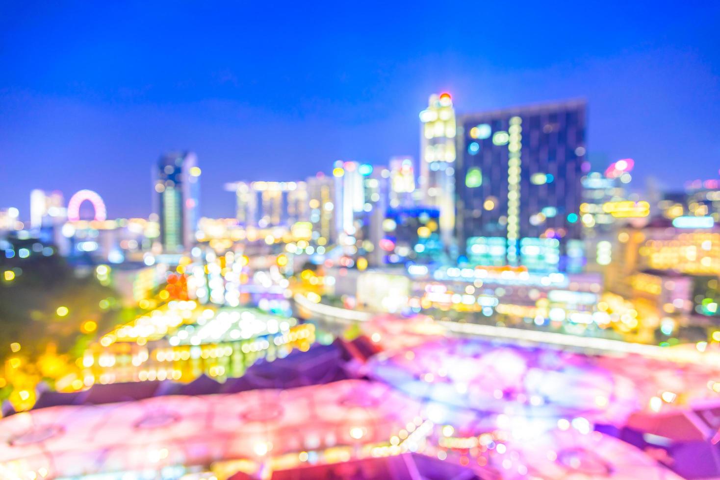 Abstract defocused Singapore city background photo