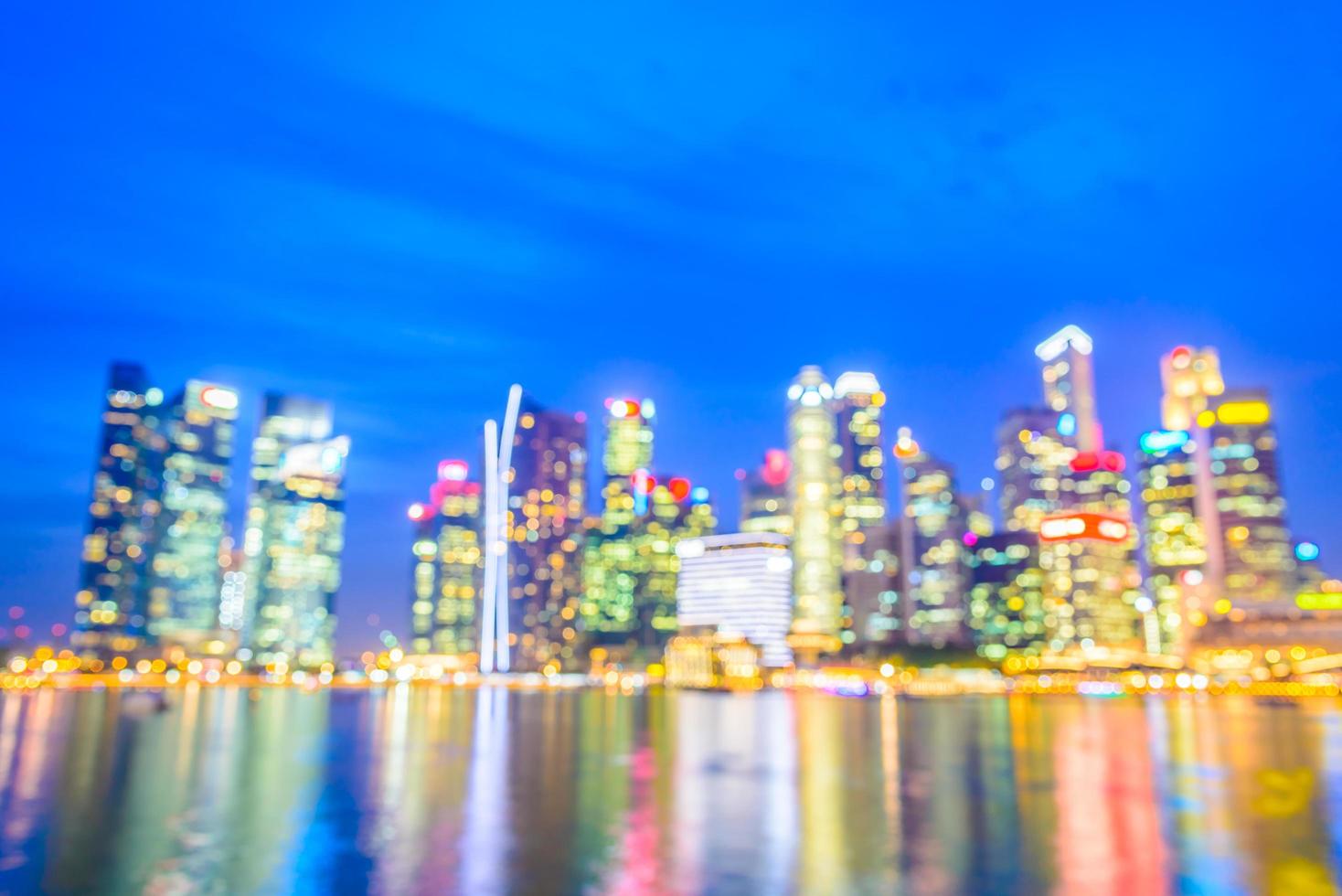 Abstract defocused Singapore city background photo