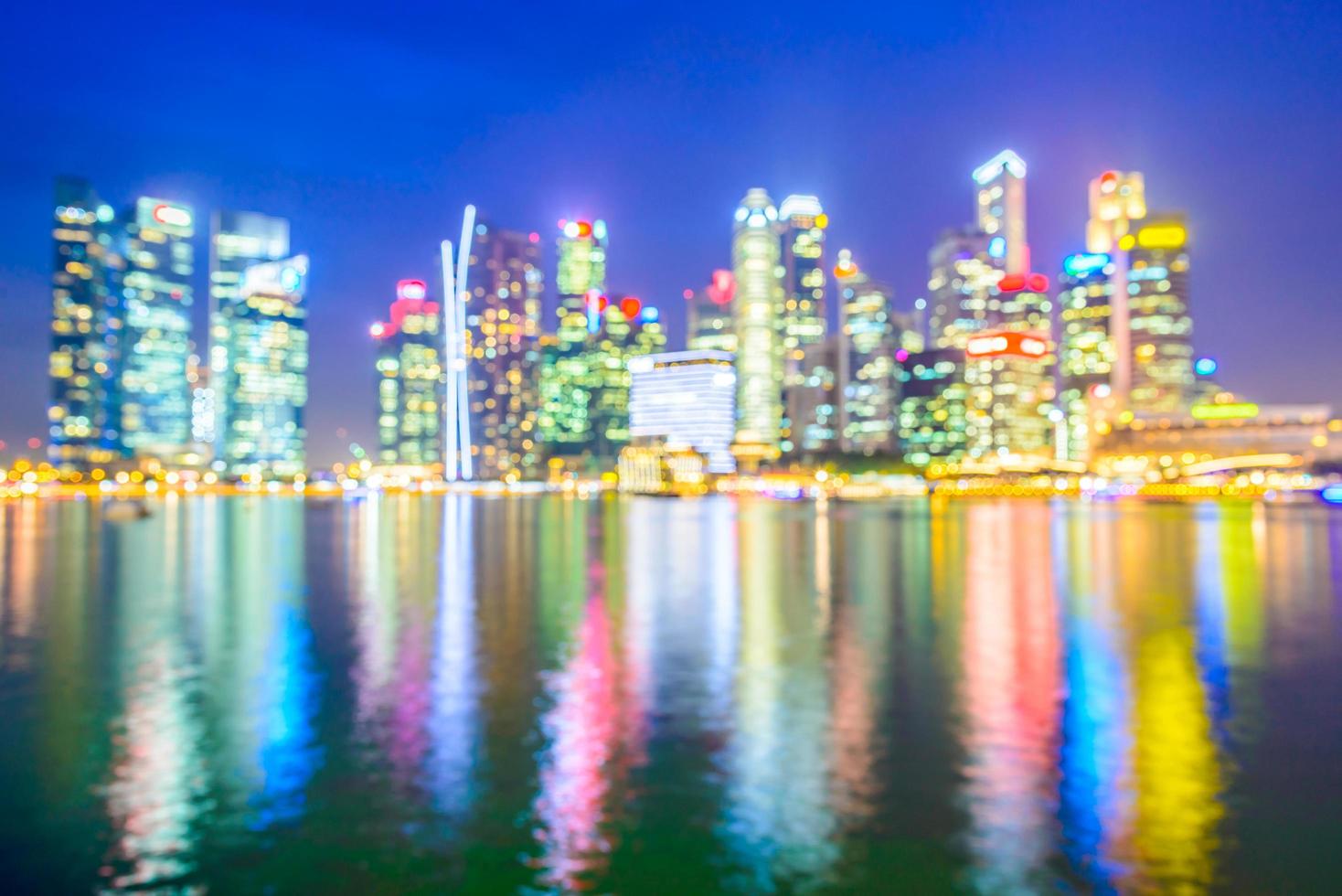 Abstract defocused Singapore city background photo