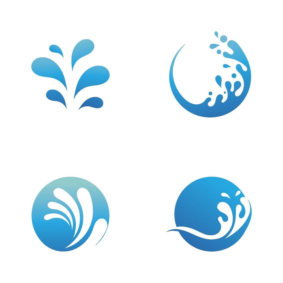 splash water nature logos vector