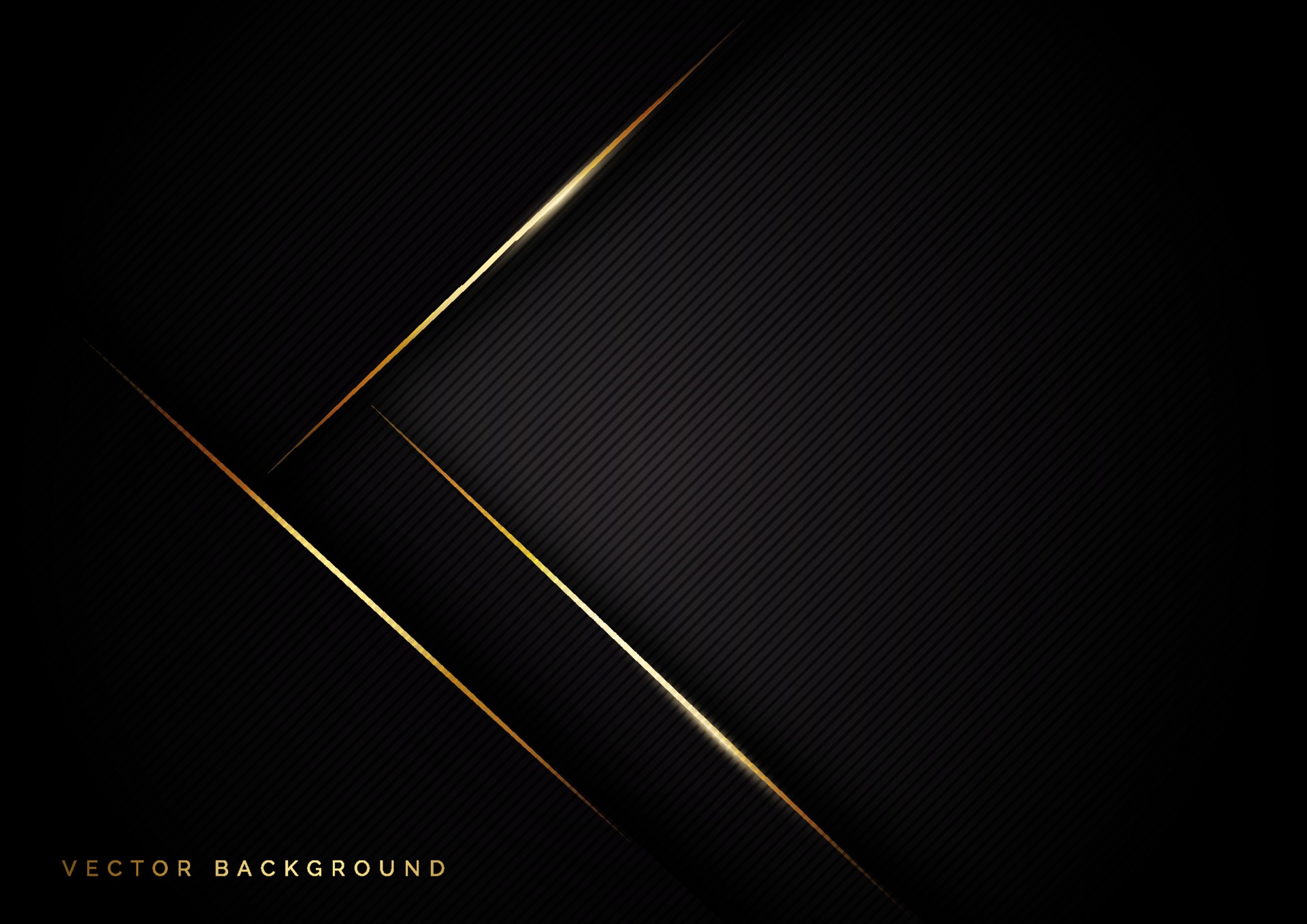 Abstract dark black color background overlapping layers decor golden ...