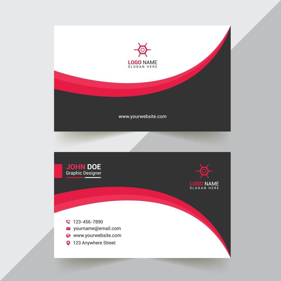 Plantilla de diseño de tarjeta de visita creativa y corporativa con formato vectorial vector