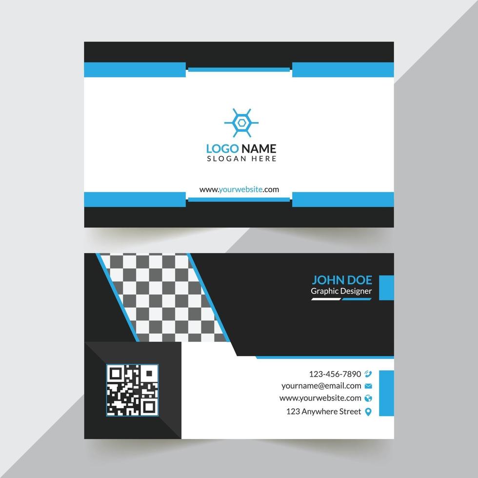 Plantilla de diseño de tarjeta de visita creativa y corporativa con formato vectorial vector