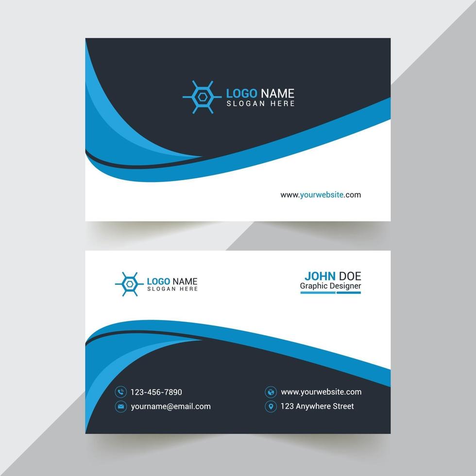 Plantilla de diseño de tarjeta de visita creativa y corporativa con formato vectorial vector