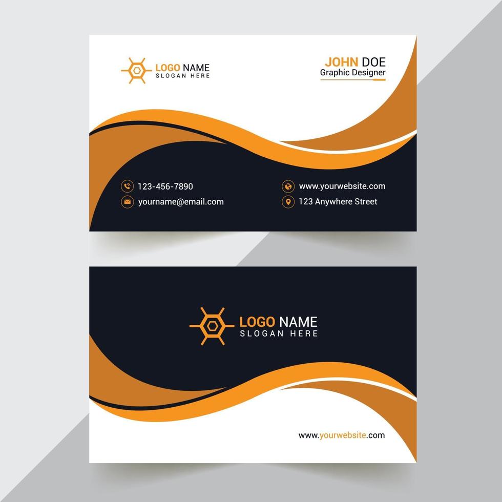 Creative And Corporate Business Card Design Template With Vector Format