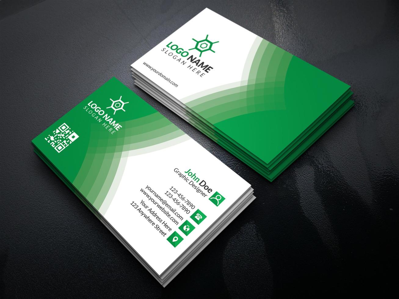 Modern And Professional Business Card, Abstract And Simple Business Card, Colorful Business Card Design vector