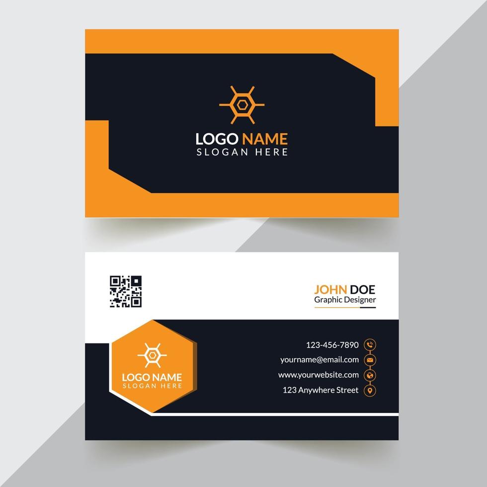 Plantilla de diseño de tarjeta de visita creativa y corporativa con formato vectorial vector