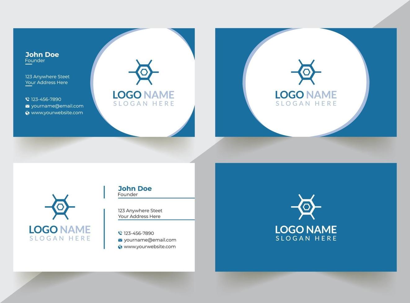 Plantilla de diseño de tarjeta de visita creativa y corporativa con formato vectorial vector