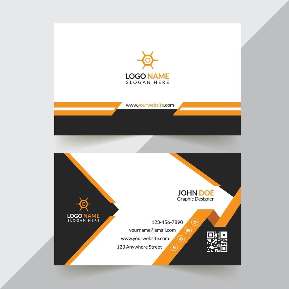 Plantilla de diseño de tarjeta de visita creativa y corporativa con formato vectorial vector