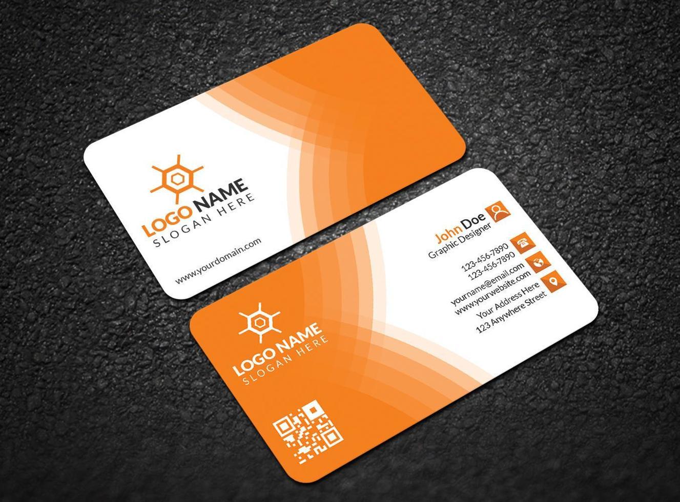 Creative And Corporate Business Card Design Template With Vector Format