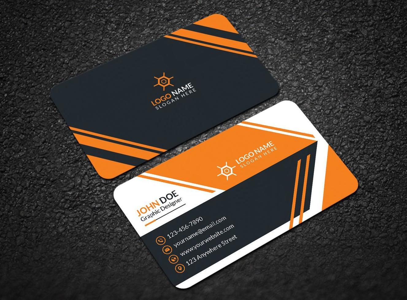 Creative And Corporate Business Card Design Template With Vector Format