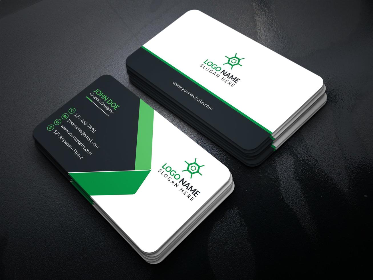 Corporate And Creative Business Card Design Template vector