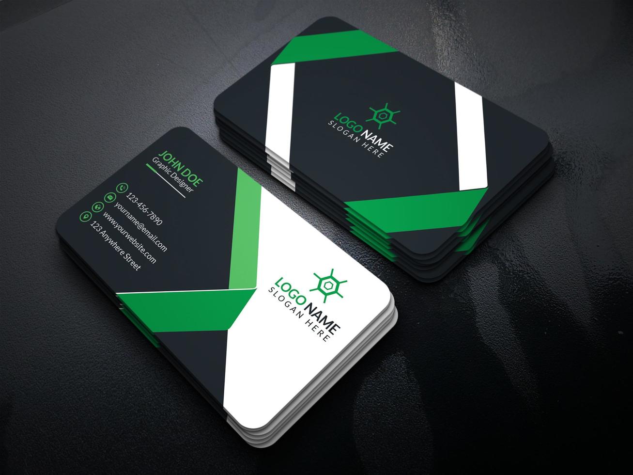 Corporate And Creative Business Card Design Template vector