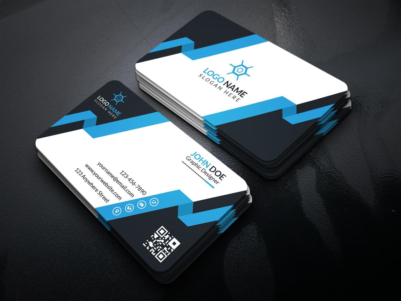 Corporate And Creative Business Card Design Template vector