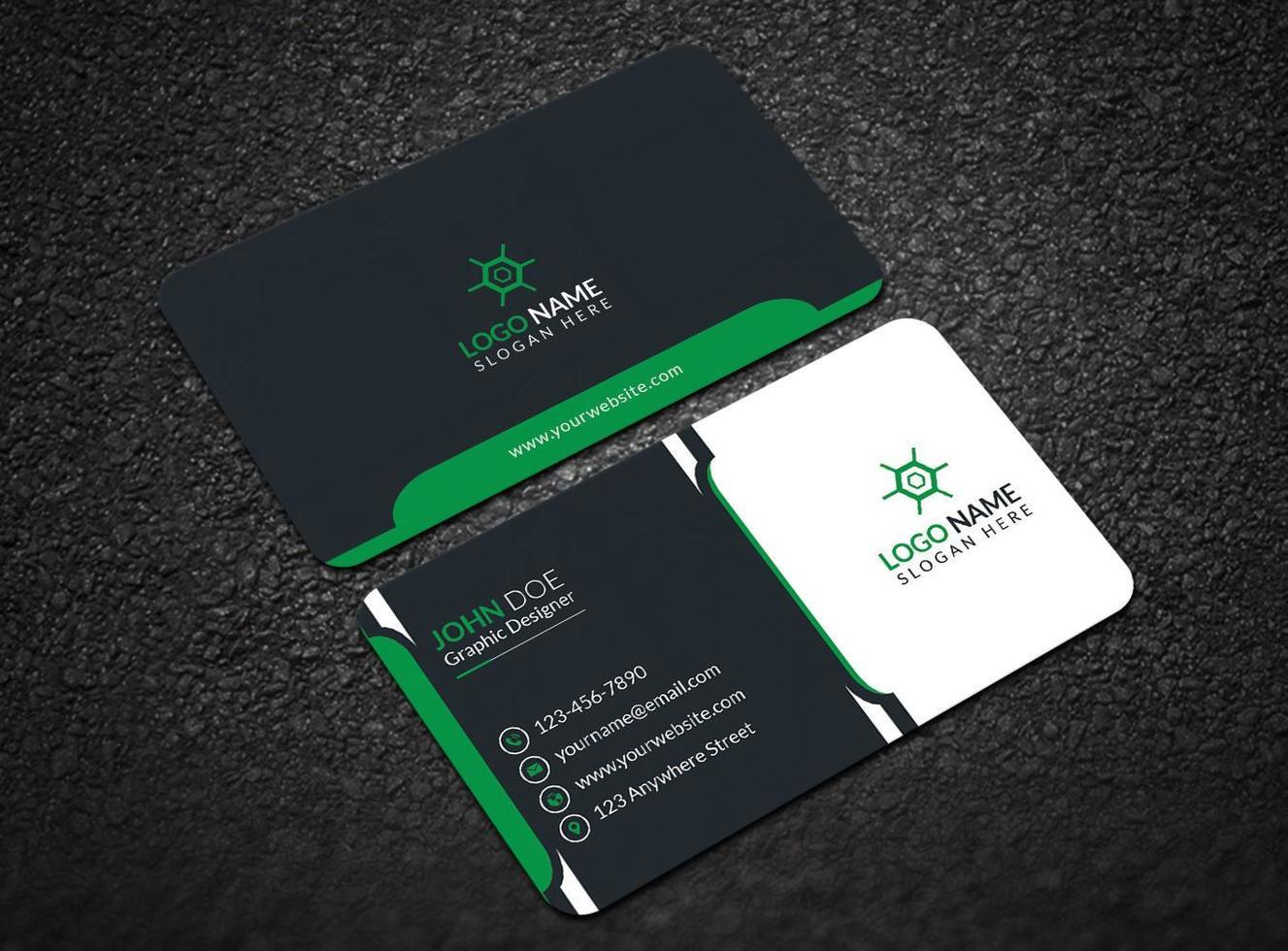 Creative And Corporate Business Card Design Template With Vector Format