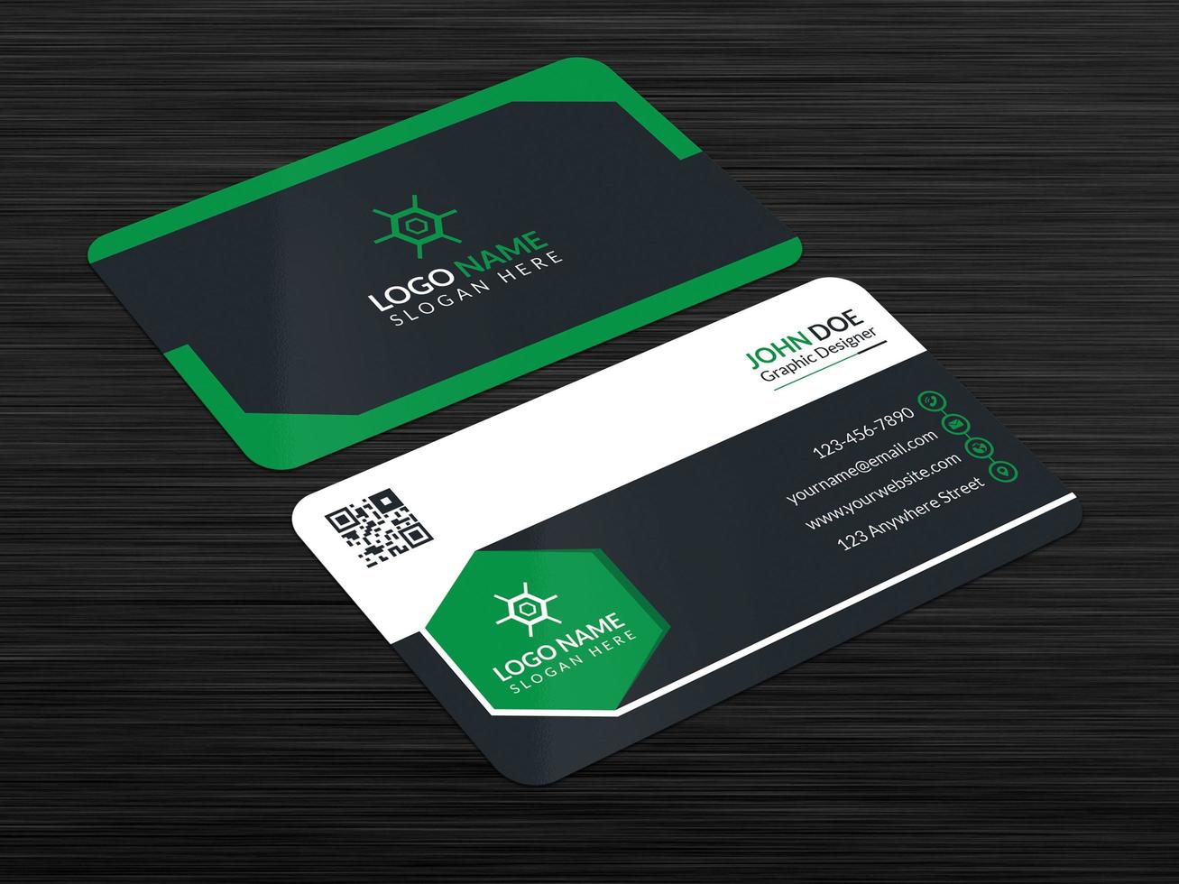 Creative And Corporate Business Card Design Template With Vector Format